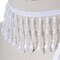 1 Yard White Beaded Faux Pearl Fringe Trim 2 Inch Silk Tassel Ribbon for Sewing and Decor